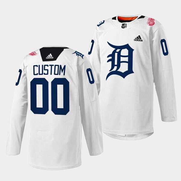 Men%27s Detroit Red Wings Custom 2023 White Stitched Jersey->washington commanders->NFL Jersey